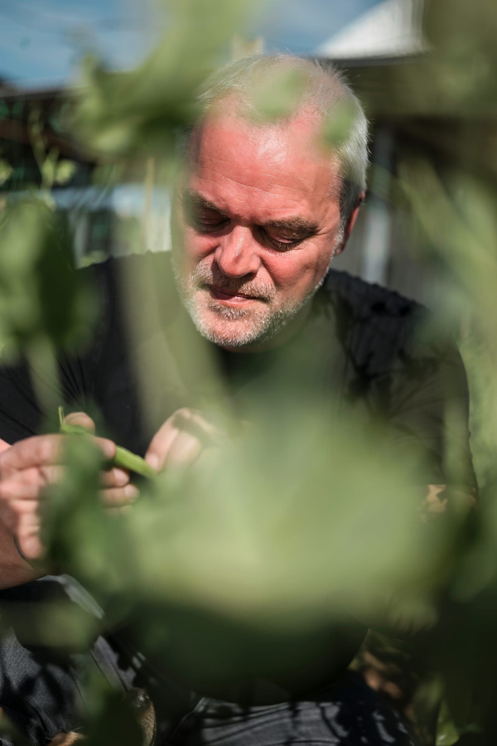 Xavier Pellicer preparando verduras