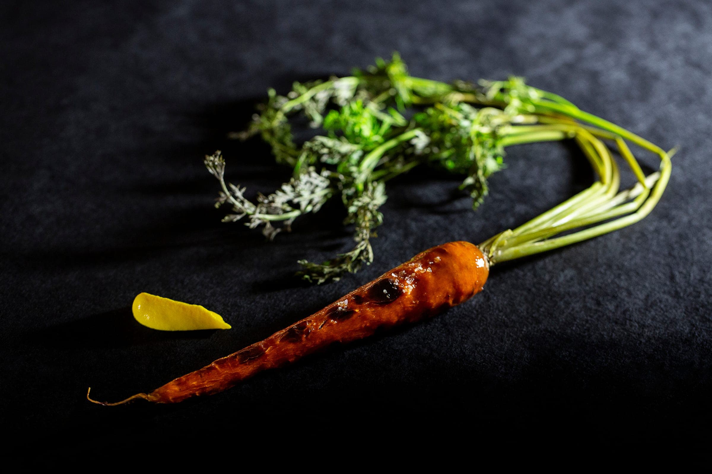 Zanahoria a la brasa — Menú Vegano